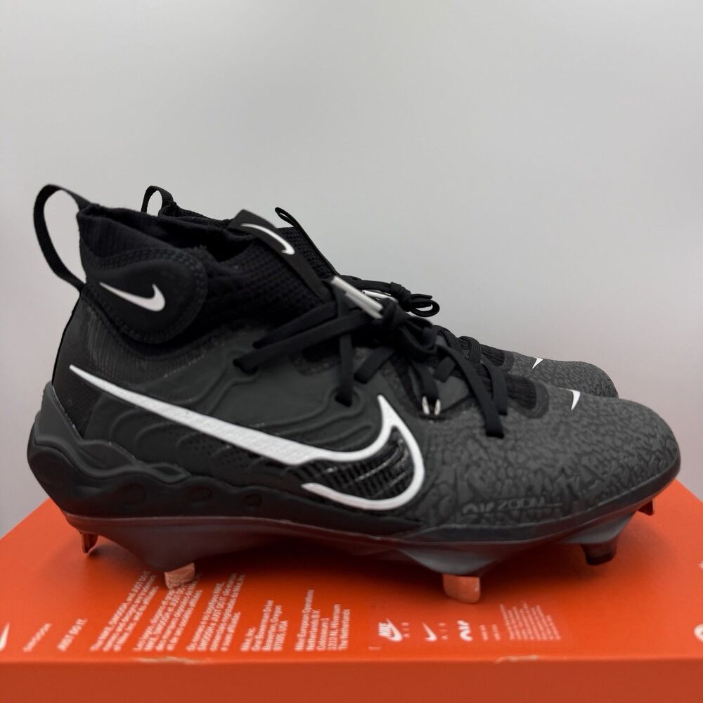 Nike Alpha Huarache NXT Black Metal Baseball Cleats DJ6517-010 Men's Size 8